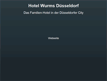 Tablet Screenshot of hotel-wurms.de